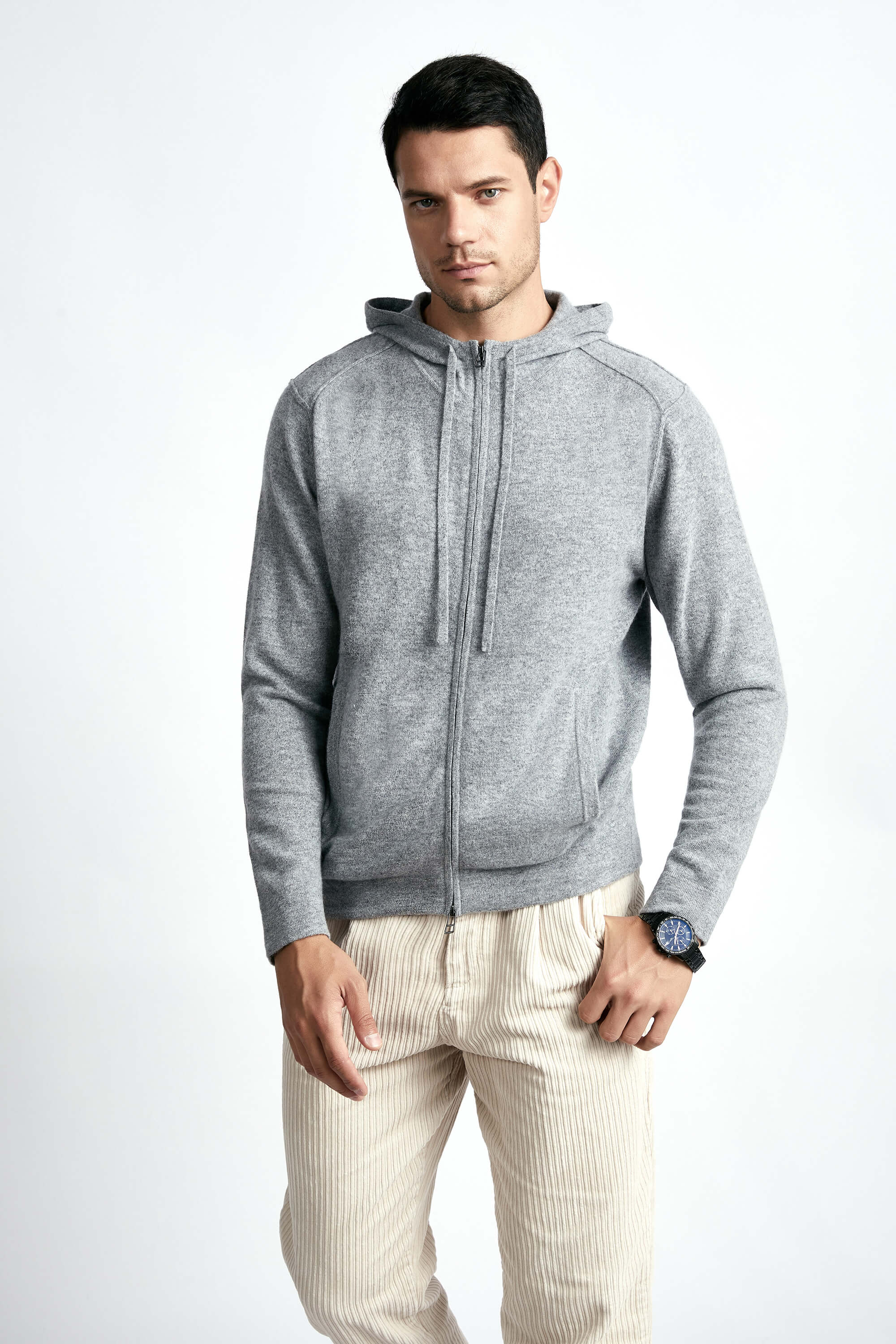 BODHI MaW Ex Premium Cashmere Zip-up H - トップス